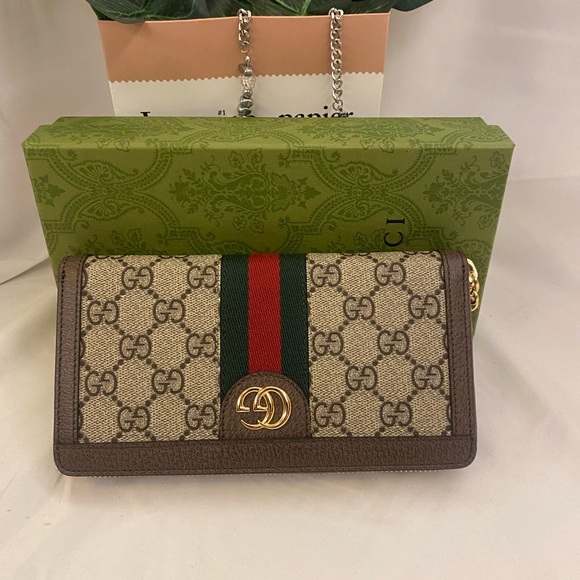 Gucci Brown and Green Women's Bag - Picture 1 of 6